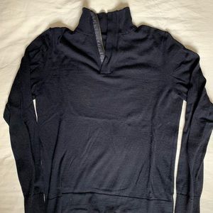 Navy Wool Pullover Lightknit Sweater